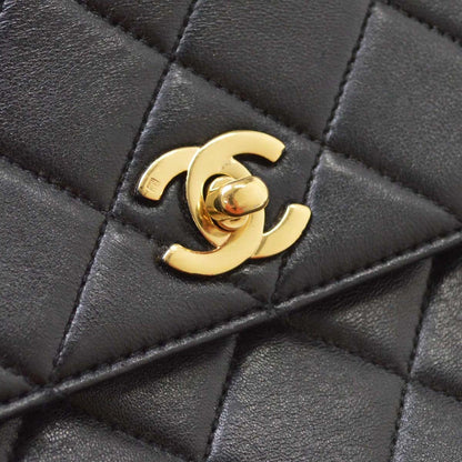 Chanel Black Lambskin Top Handle Handbag