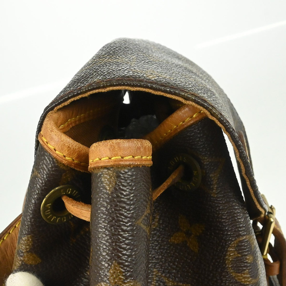 Zaino Louis Vuitton Montsouris MM Vintage in Tela Monogram Marrone