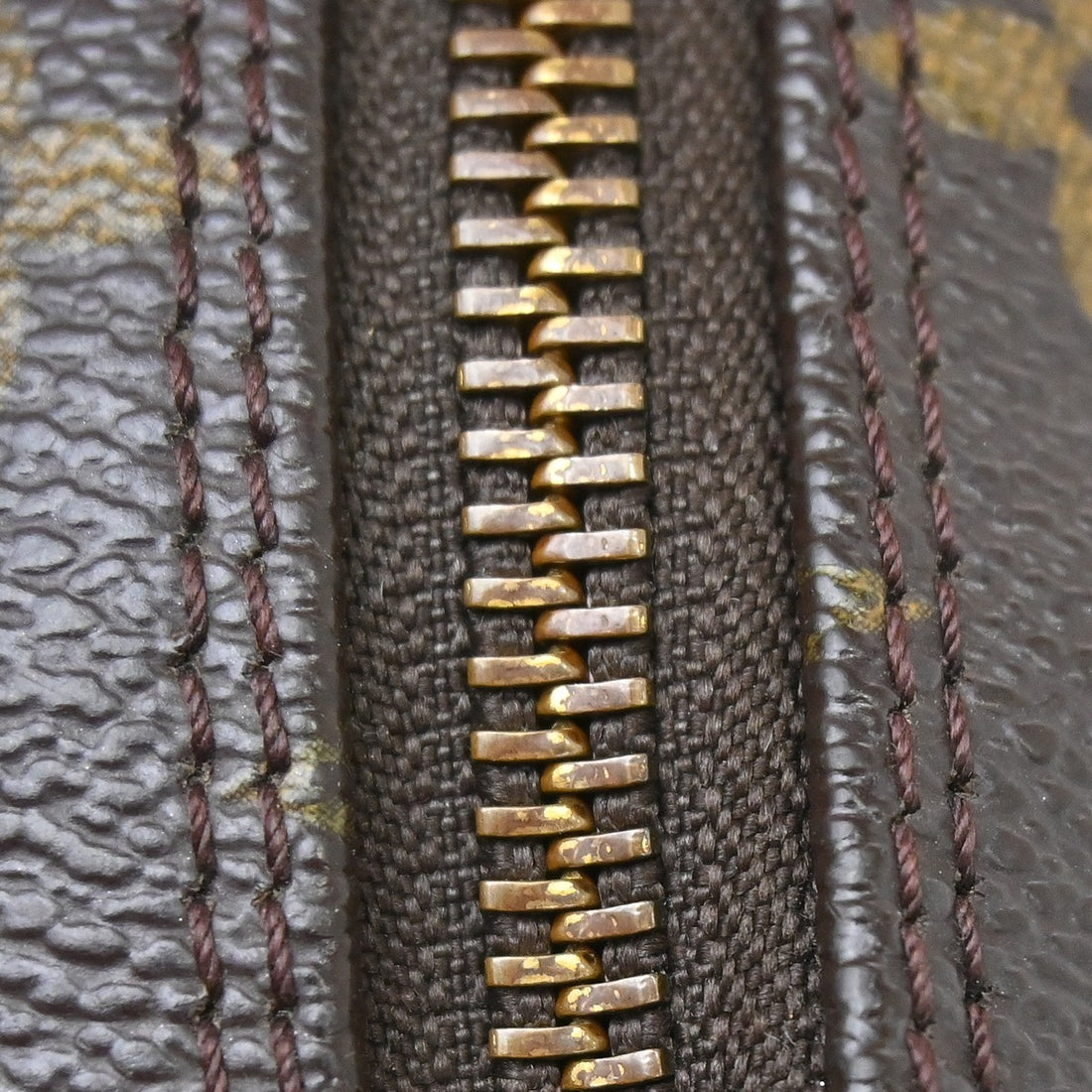 Borsa Louis Vuitton Boulogne 35 Vintage in Pelle Marrone