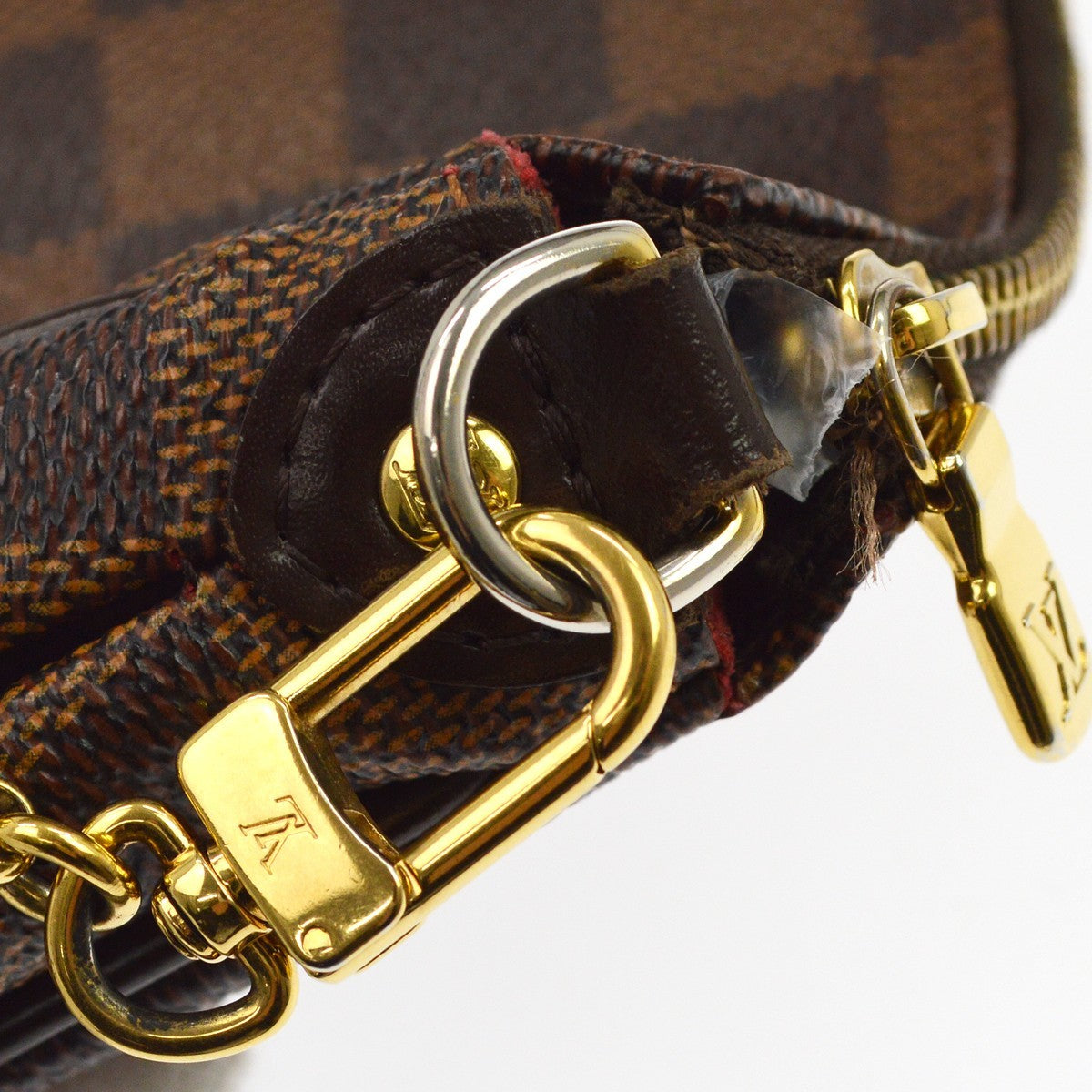Louis Vuitton Damier Eva 2way Chain Handbag Vintage