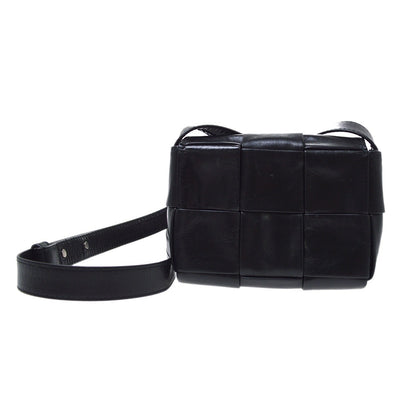 Bottega Veneta Black Intrecciato Candy Cassette Mini Shoulder Bag
