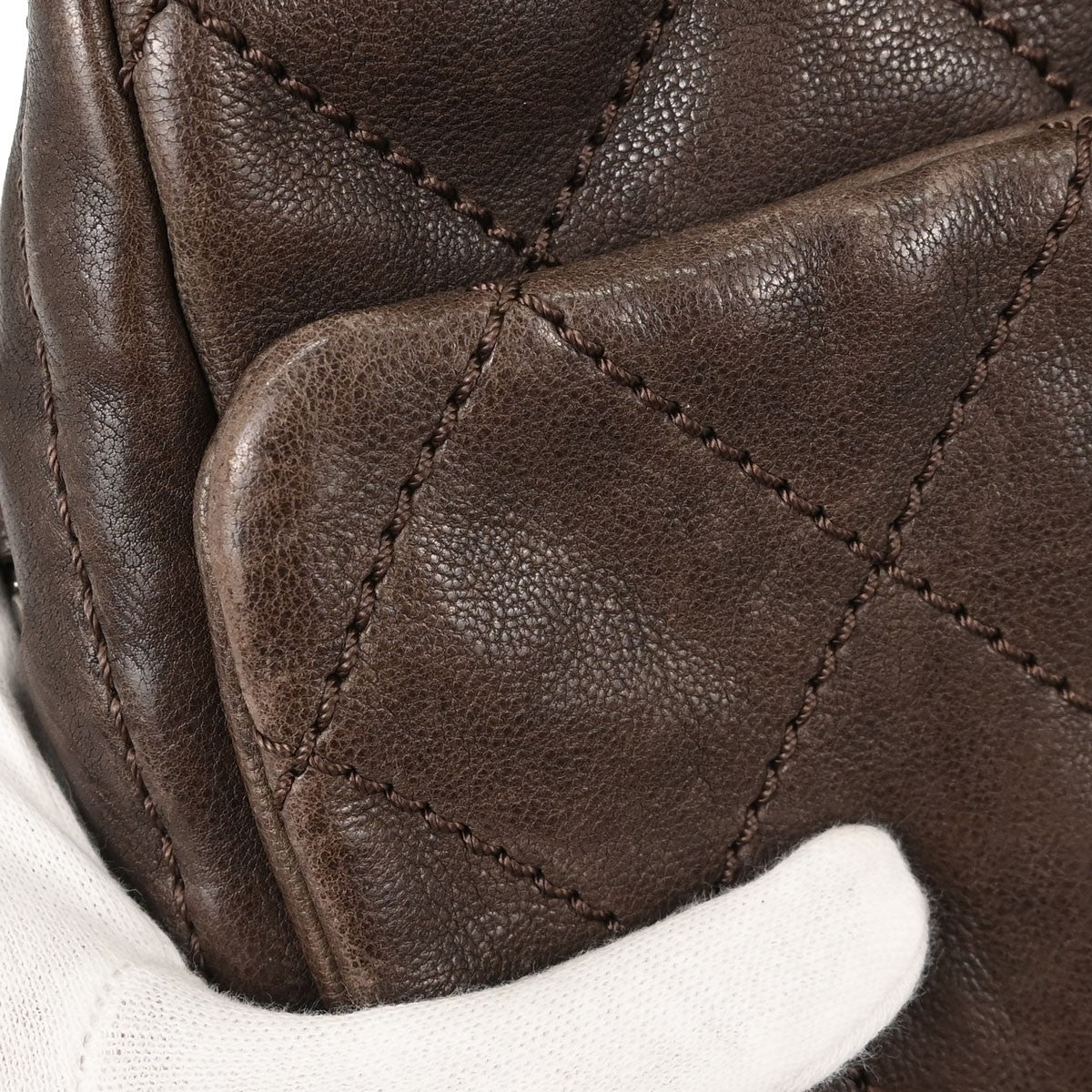 Chanel Brown Calfskin Modern Chain Handbag