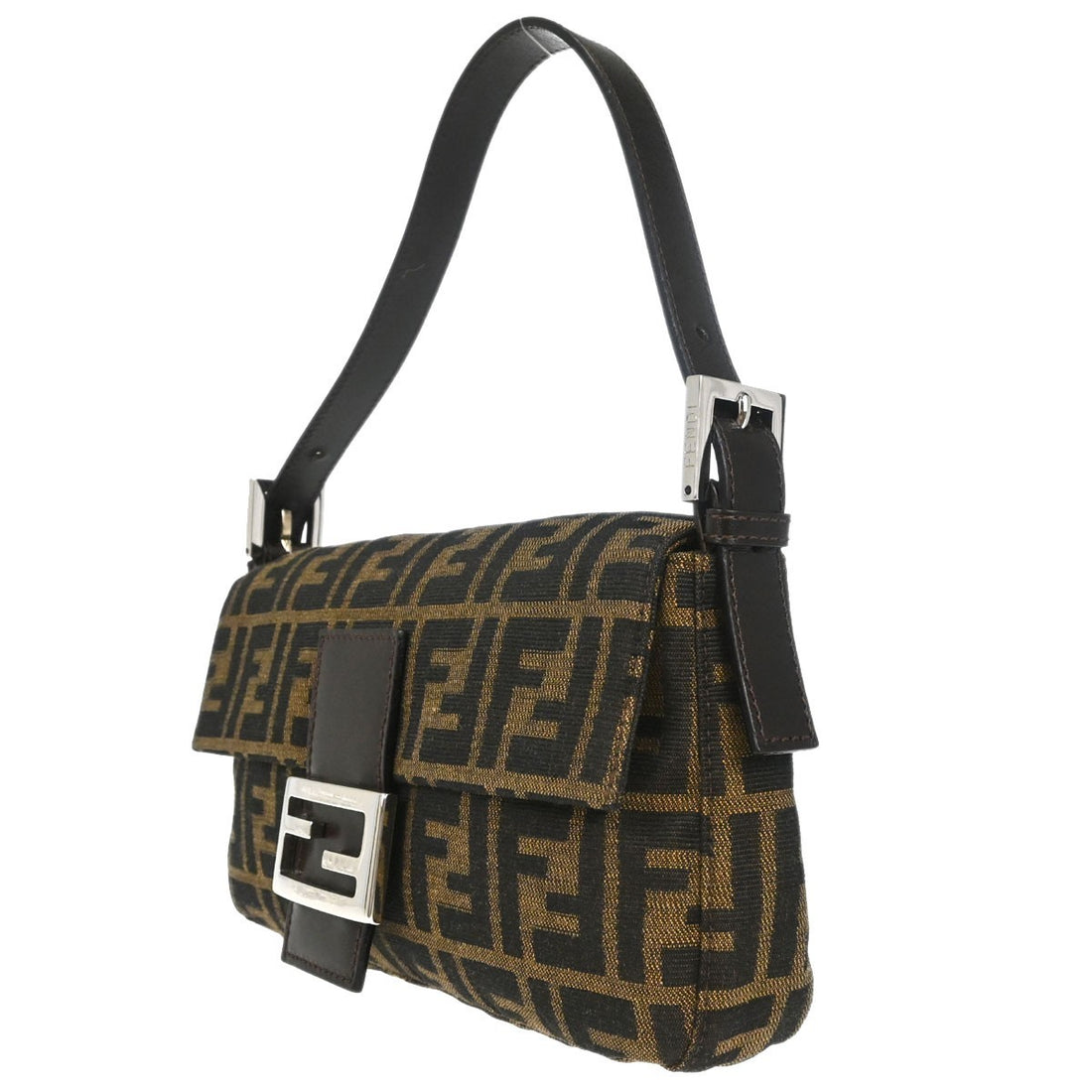 Borsa Fendi Baguette Zucca Vintage in Tela Marrone