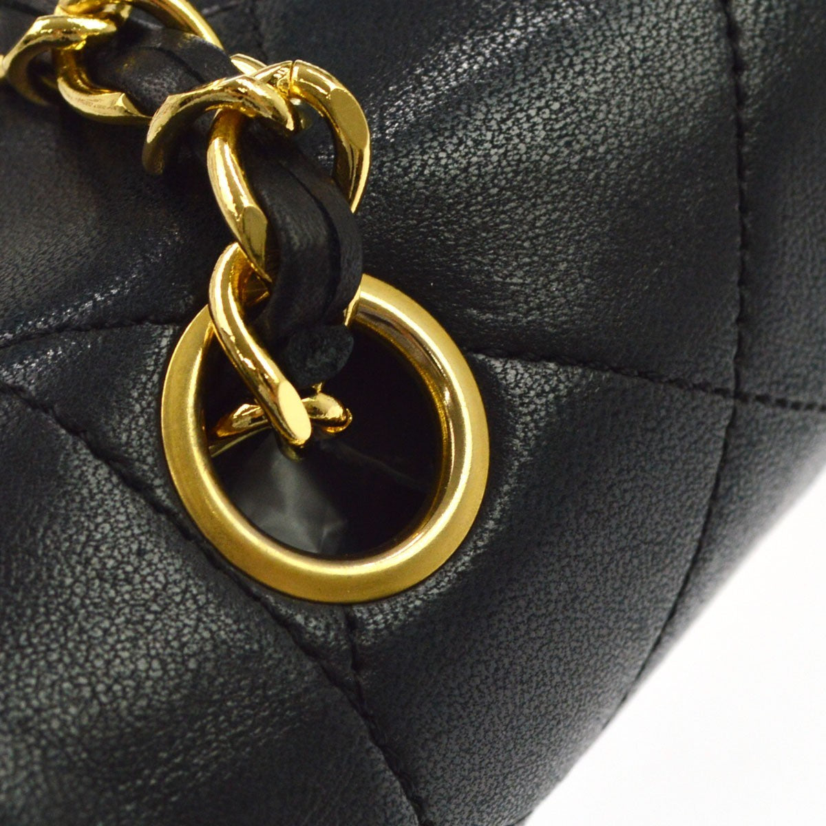 Chanel Black Lambskin Medium Diana Shoulder Bag