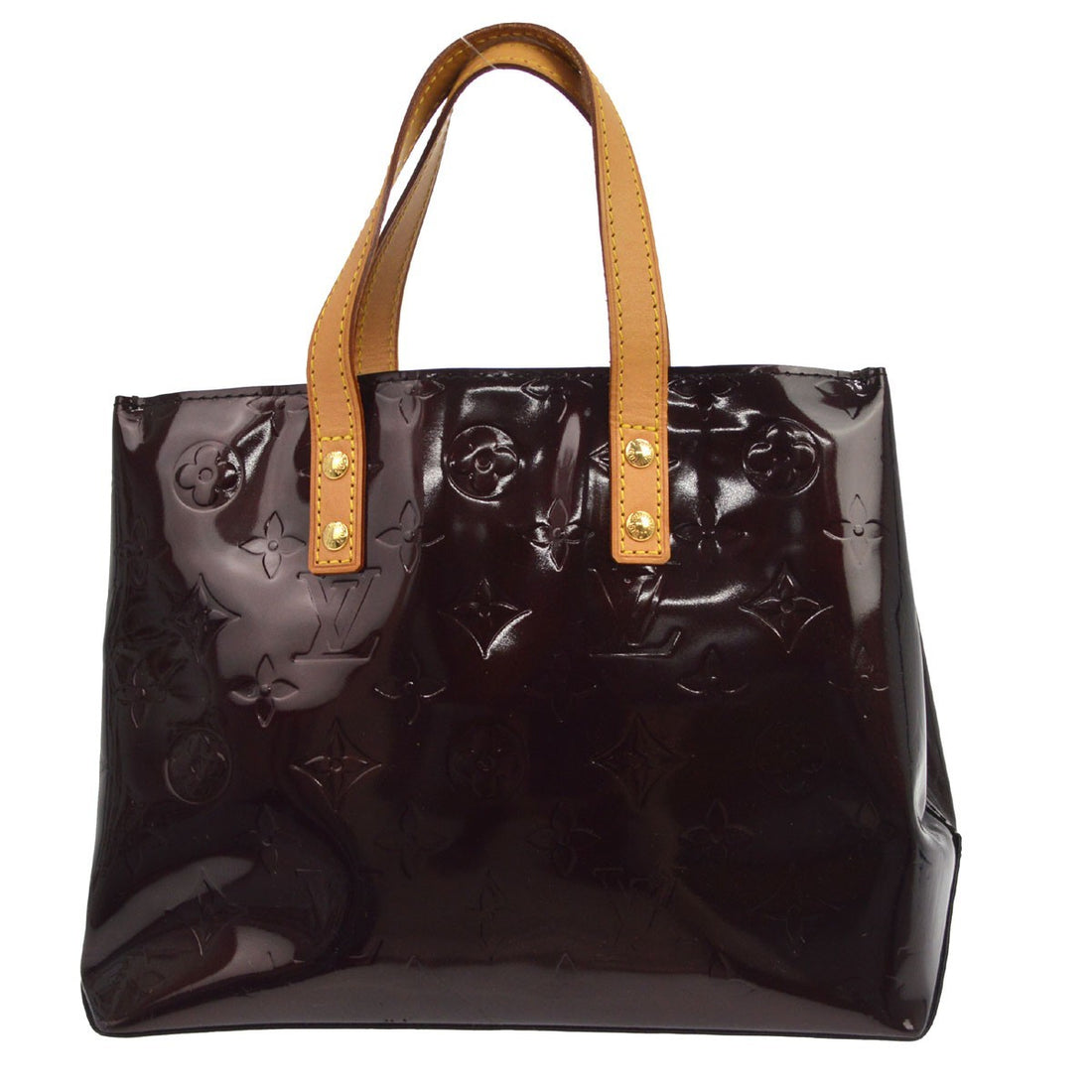 Borsa Louis Vuitton Red Vernis Reade PM Tote Handbag Vintage in Pelle Vernis Rosso