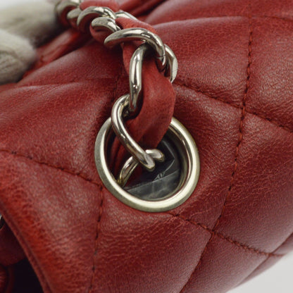 Borsa Chanel Single Flap Vintage in Pelle di Agnello Rossa