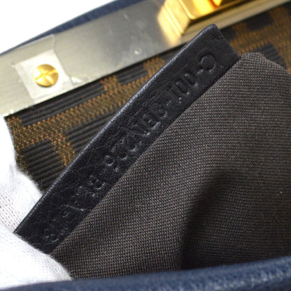Fendi Navy Peekaboo Handbag