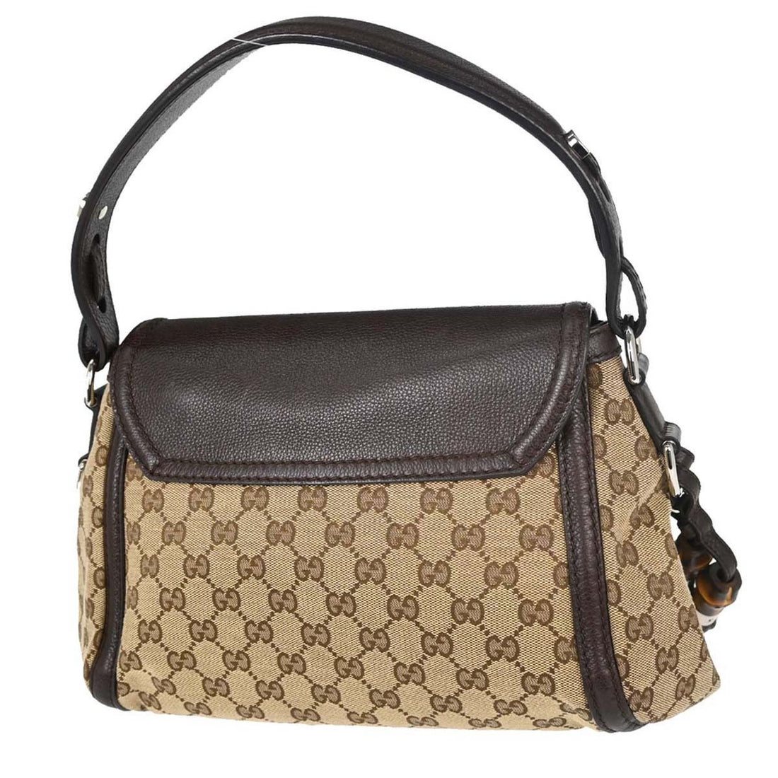 Borsa Gucci Techno Horsebit Vintage in Tela e Pelle Beige