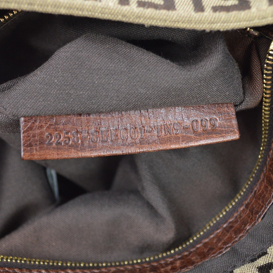 Borsa Fendi Brown Zucchino Mamma Baguette Handbag Vintage in Zucchino Canvas Marrone