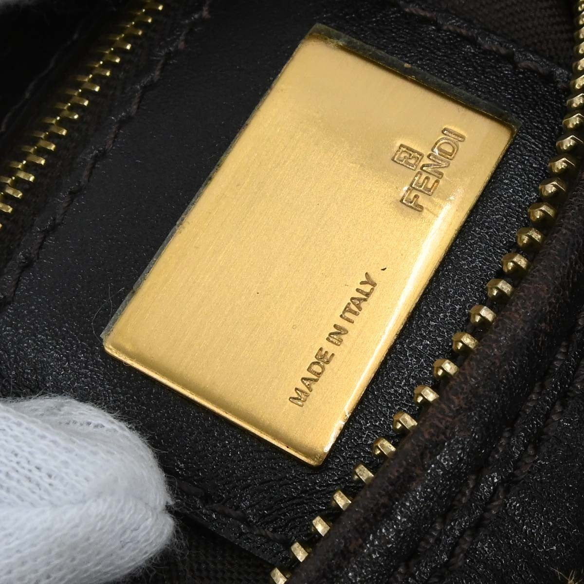 Fendi Brown Feather Rabbit Fur Hobo Handbag