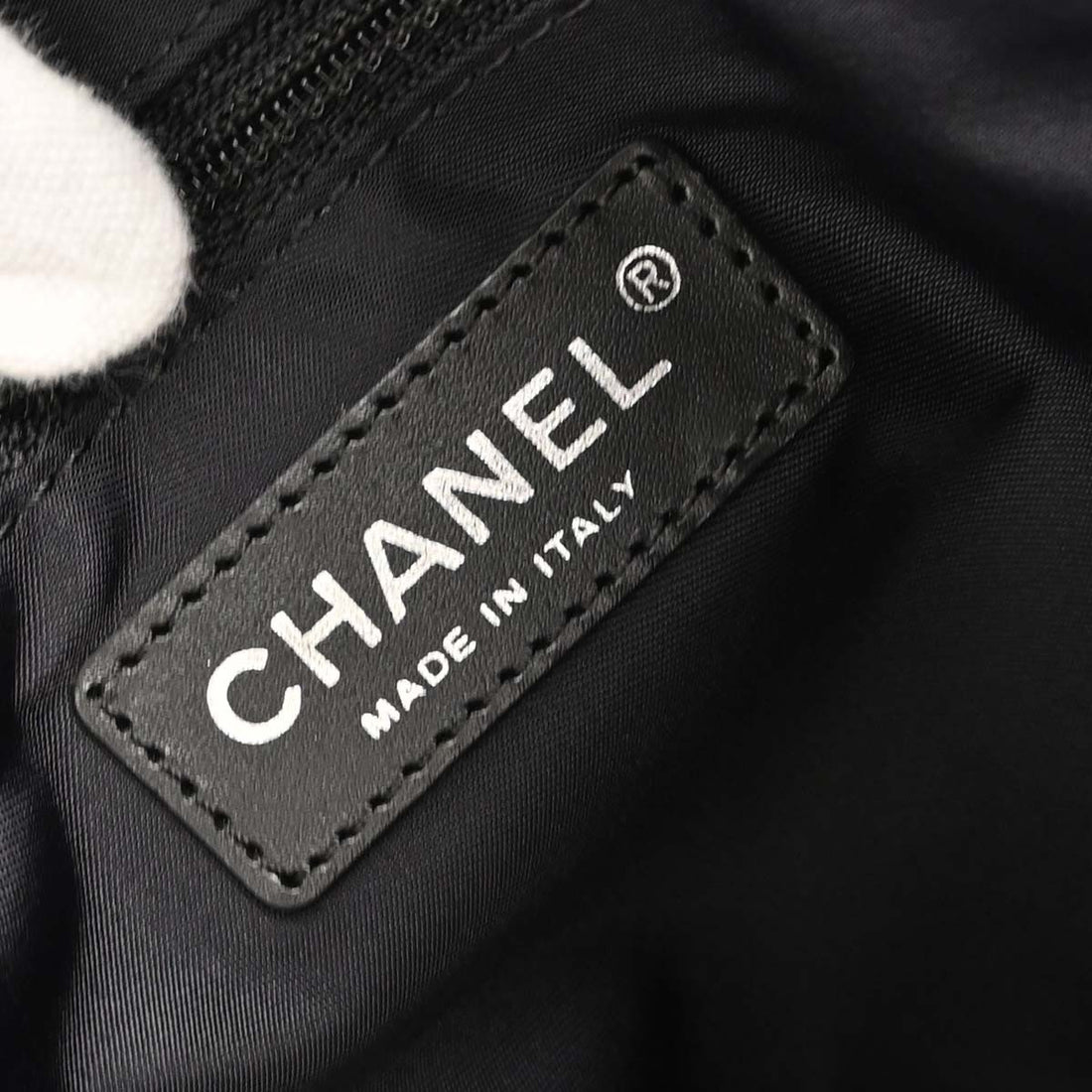 Borsa Chanel Travel Line Tote Vintage in Nylon Jacquard Marrone
