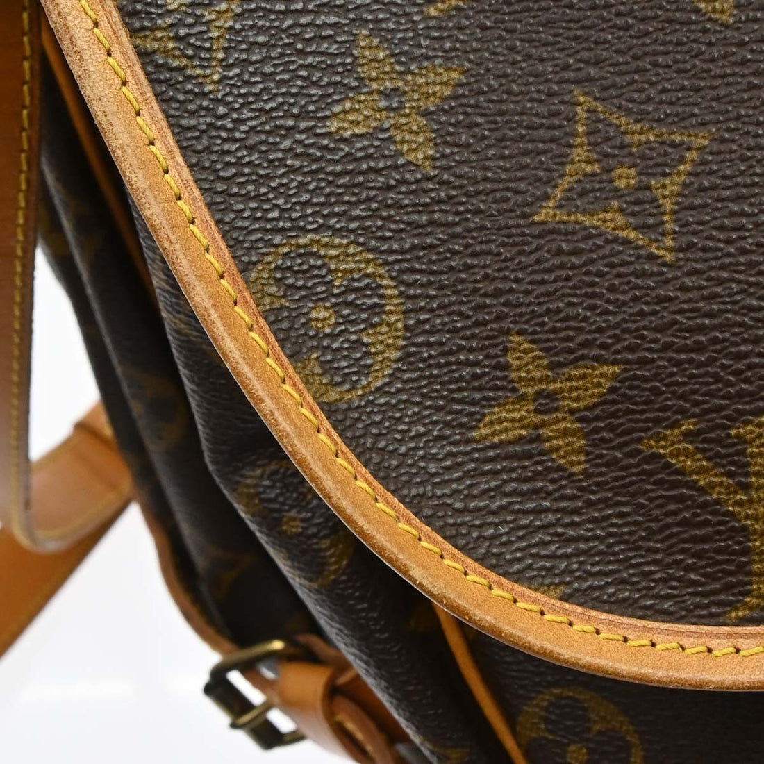 Borsa Louis Vuitton Saumur 35 Vintage in Tela Monogram e Pelle Marrone — Rif. VI451
