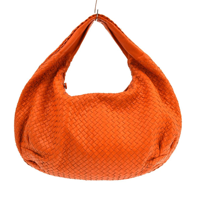 Borsa Bottega Veneta Intrecciato Hobo Handbag Vintage in Pelle Arancione