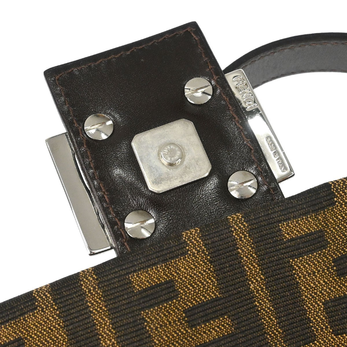 Fendi Brown Zucca Baguette Handbag