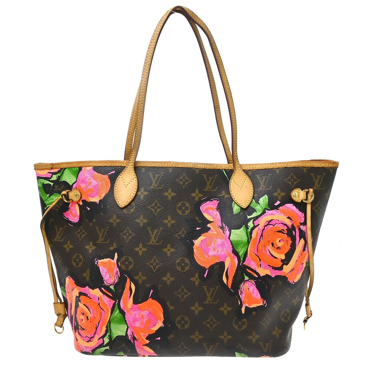 Louis Vuitton Rose Neverfull MM Shoulder Tote Bag