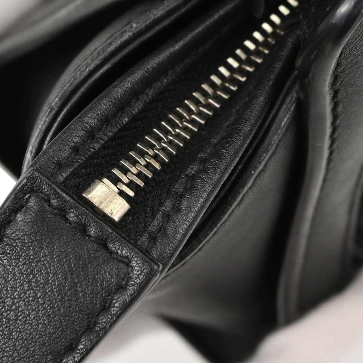 Saint Laurent Black Raffia Calfskin Toy Cabas Shoulder Bag