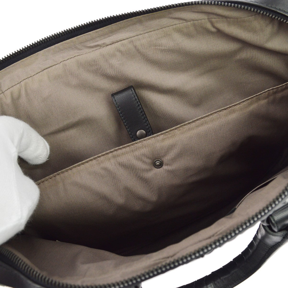 Bottega Veneta Intrecciato Briefcase Vintage in Pelle Nera