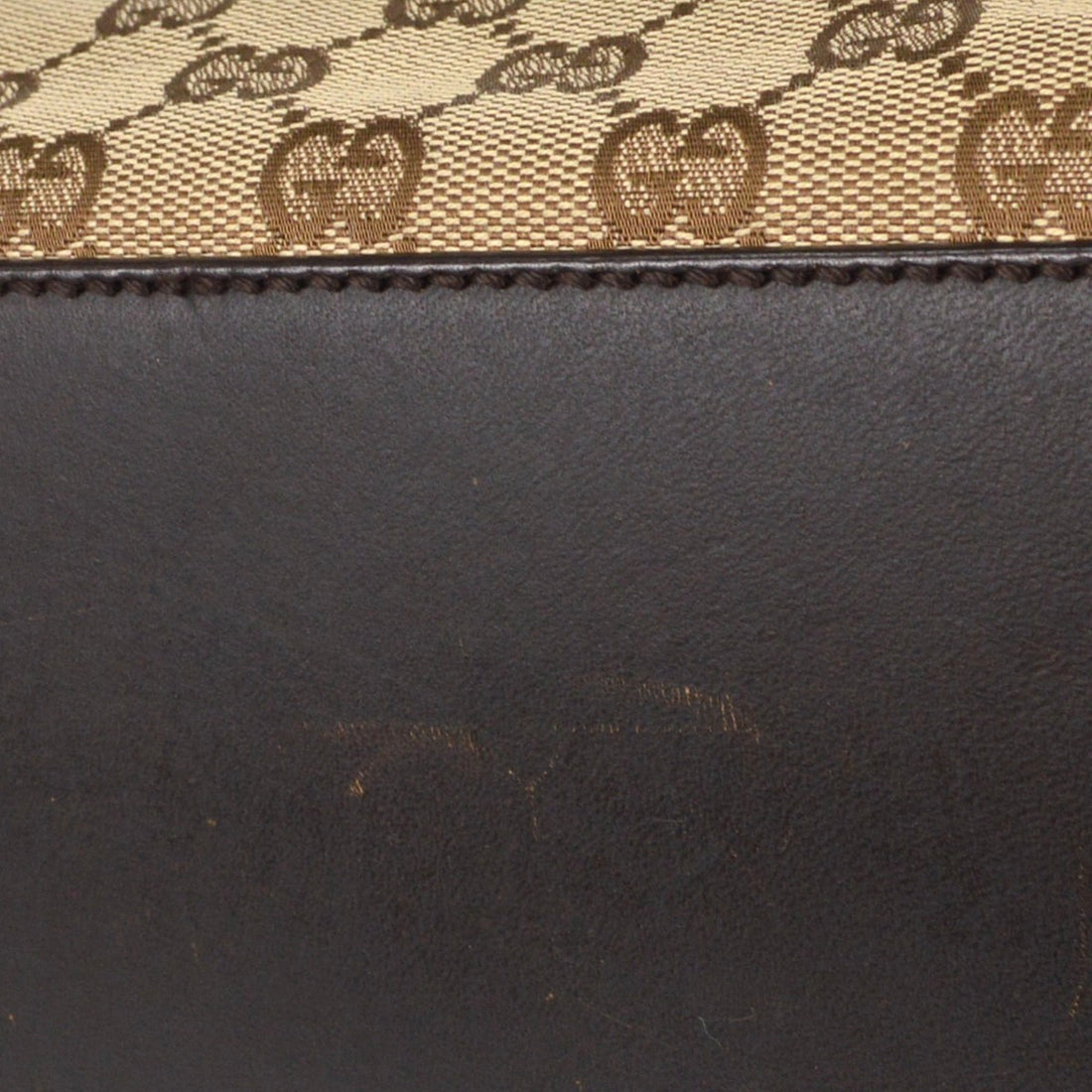Borsa Gucci GG Vintage a Spalla in Tela e Pelle Beige