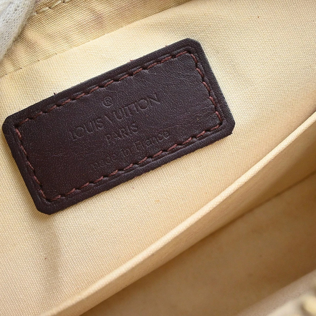 Borsa Louis Vuitton Juliet MM Shoulder Bag Vintage in Monogram Mini Lin Canvas, Leather Rosso