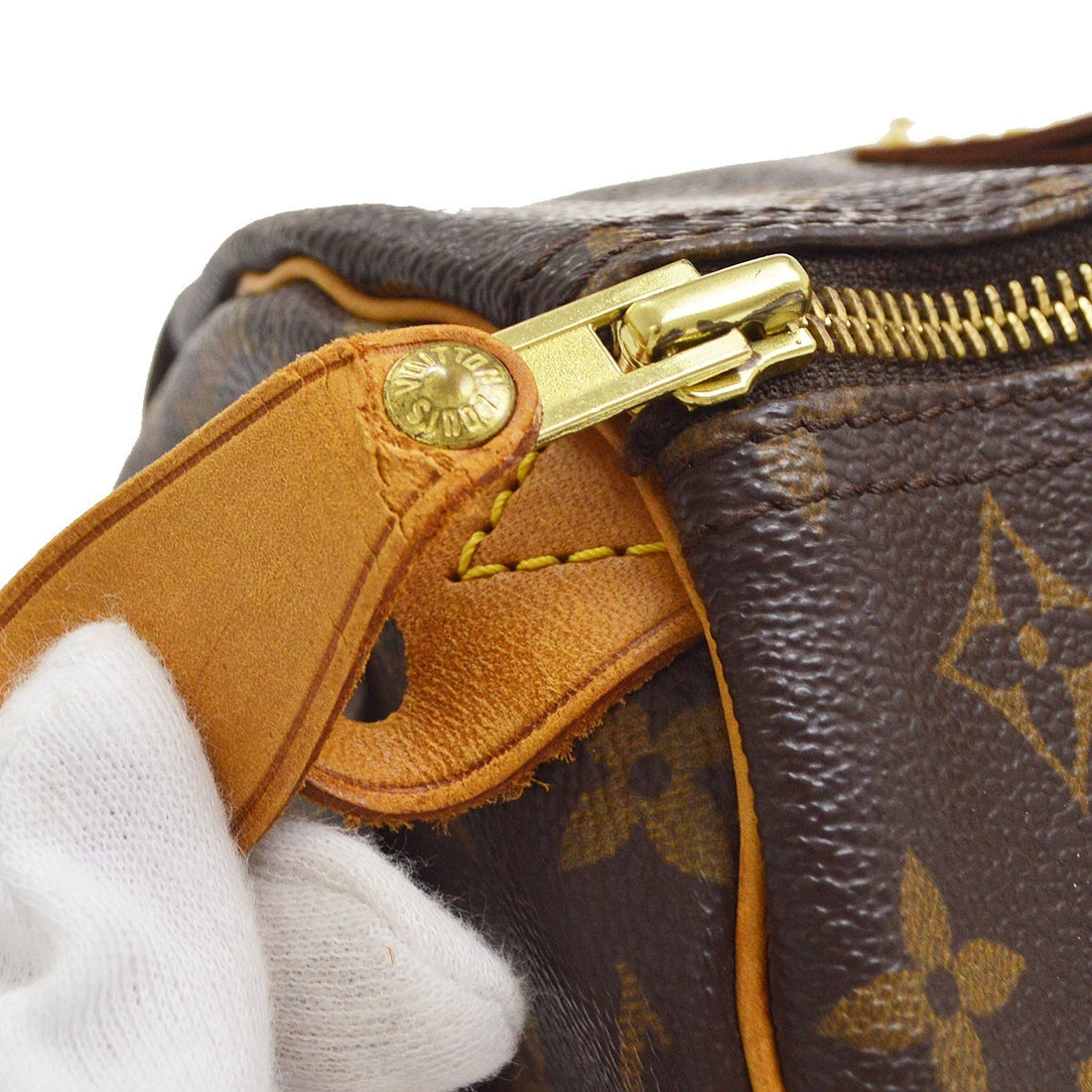 Borsa Louis Vuitton Speedy 30 Handbag Monogram Canvas Vintage in Monogram Canvas Marrone