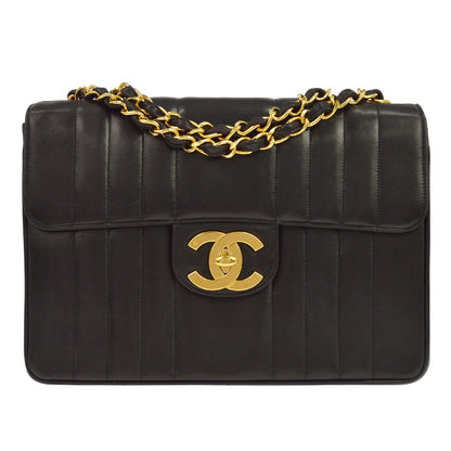 Borsa Chanel Jumbo Classic Flap Vintage in Pelle di Agnello Nera