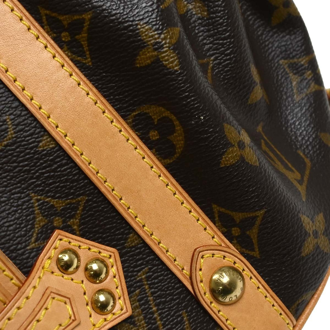 Borsa Louis Vuitton Monogram Theda PM Handbag Vintage in Monogram Canvas, Pelle Marrone