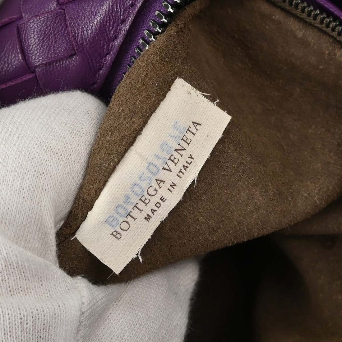 Borsa Bottega Veneta Cesta Intrecciato Vintage in Pelle Viola
