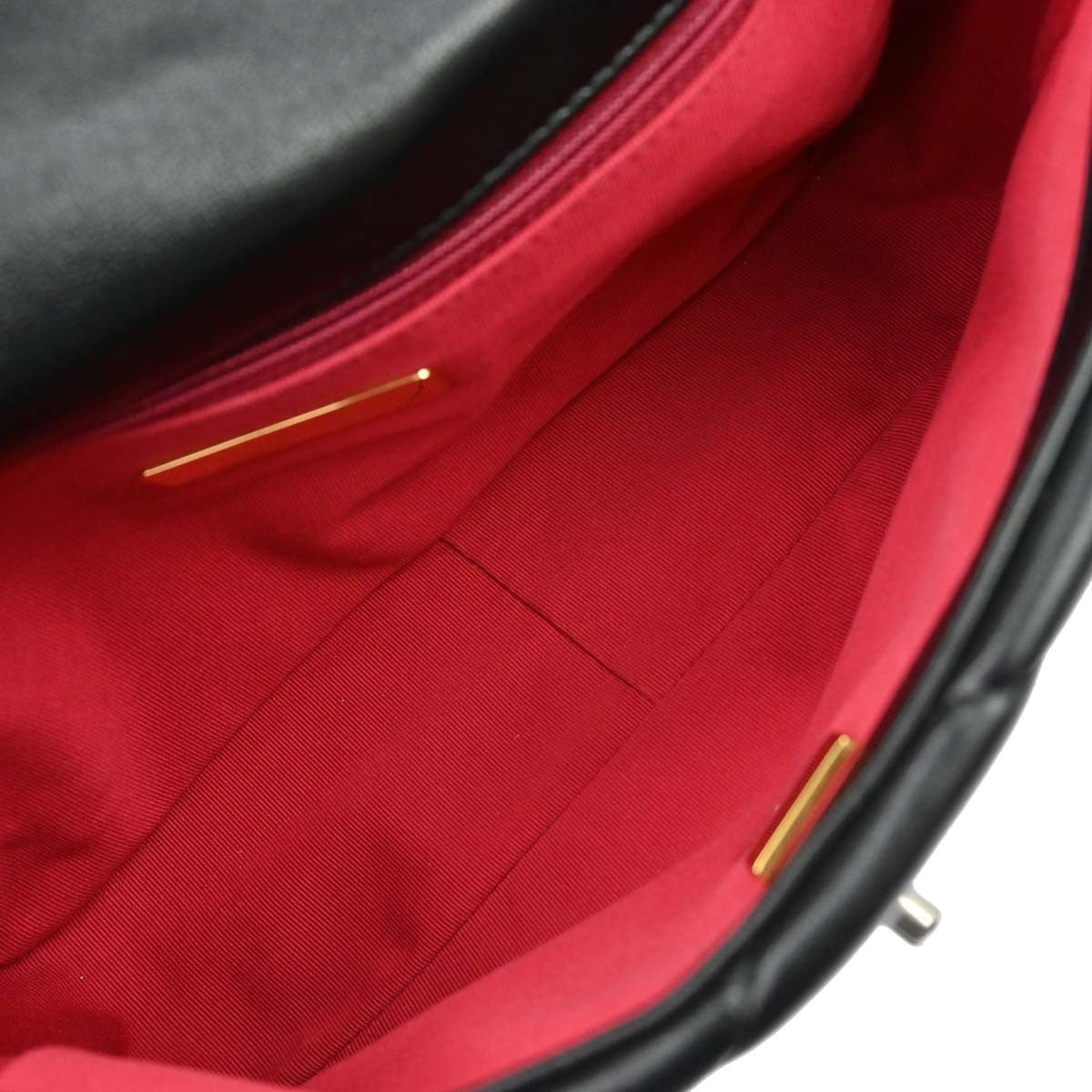 Borsa Chanel Dix-neuf 19 2Way Flap Vintage in Pelle di Agnello Nera