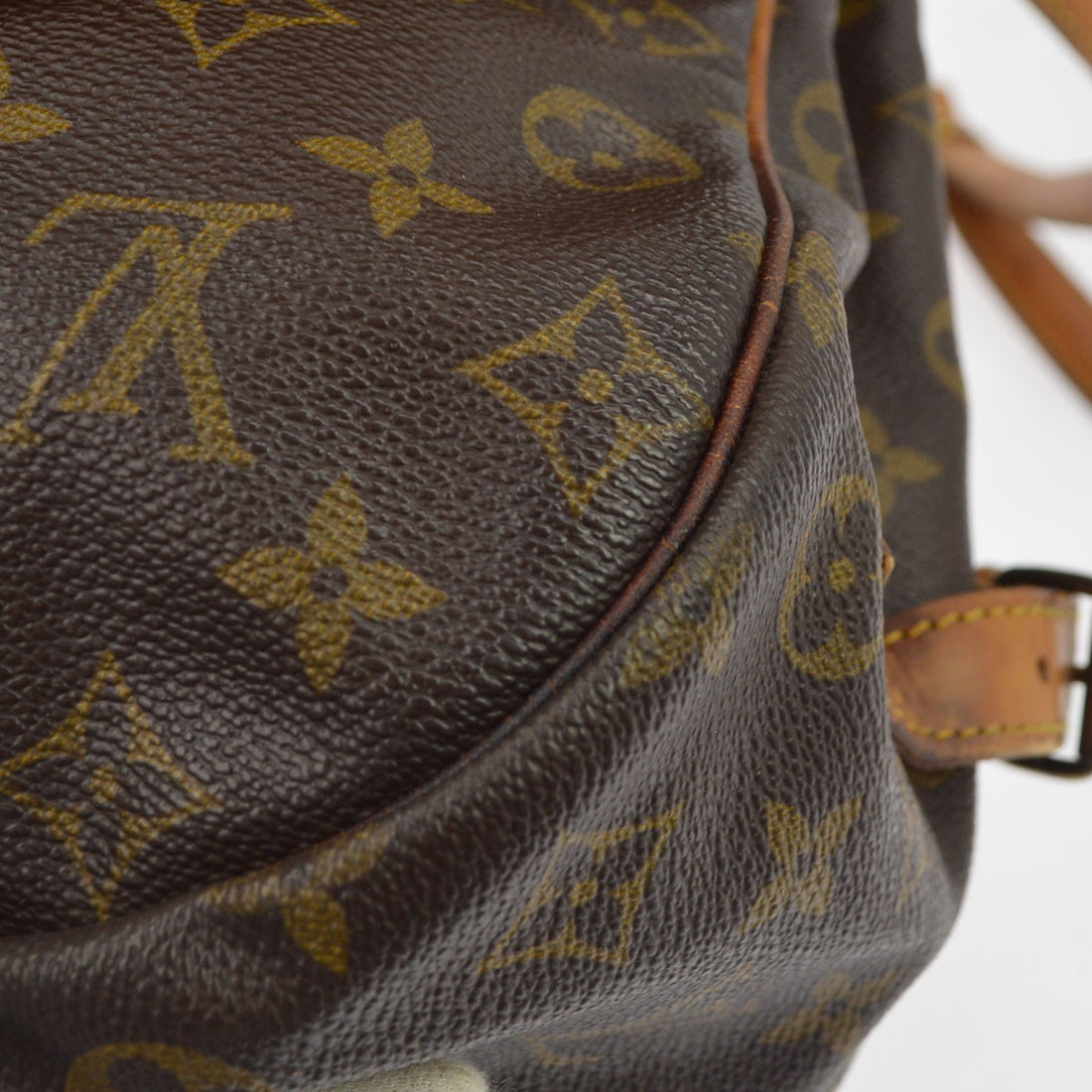 Borsa Louis Vuitton Saumur 35 Vintage in Tela Monogram e Pelle Marrone