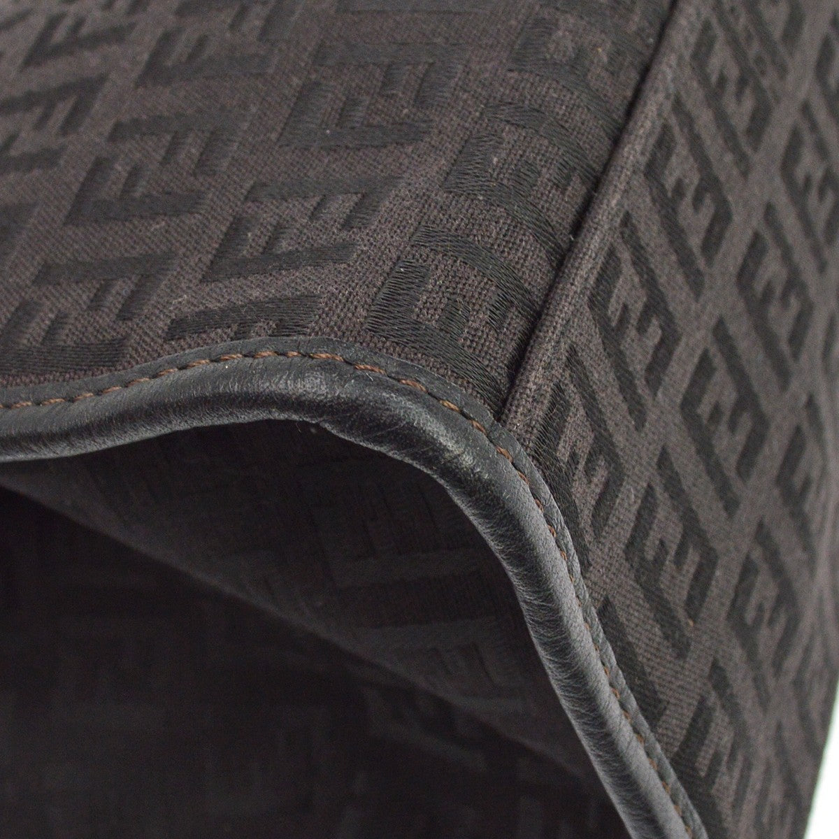 Fendi Zucchino Tote Vintage in Tela Nera