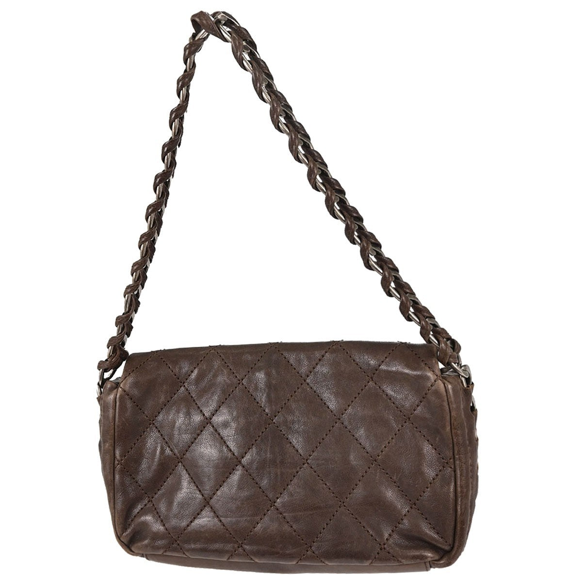Chanel Brown Calfskin Modern Chain Handbag