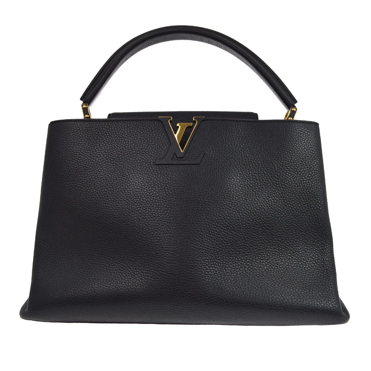 Borsa Louis Vuitton Capucine GM Hand Bag Vintage in Pelle Nero