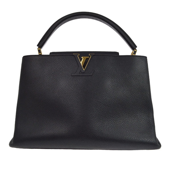 Borsa Louis Vuitton Capucine GM Hand Bag Vintage in Pelle Nero