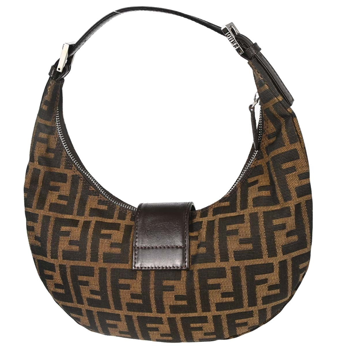 Borsa Fendi Zucca vintage in tela marrone, rif. VI238