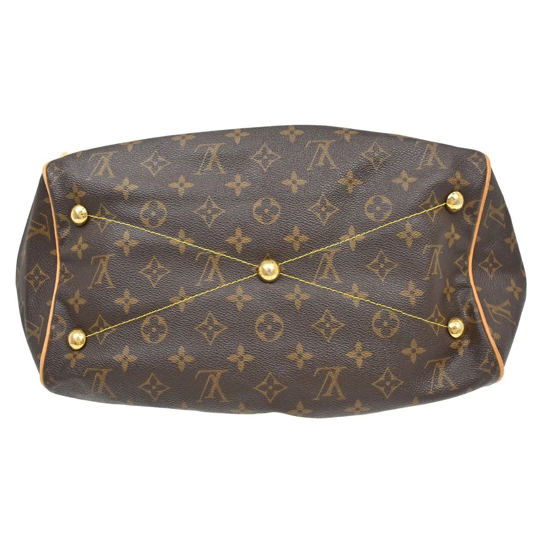 Borsa Louis Vuitton Monogram Tivoli GM Handbag Vintage in Monogram Canvas, Leather Marrone