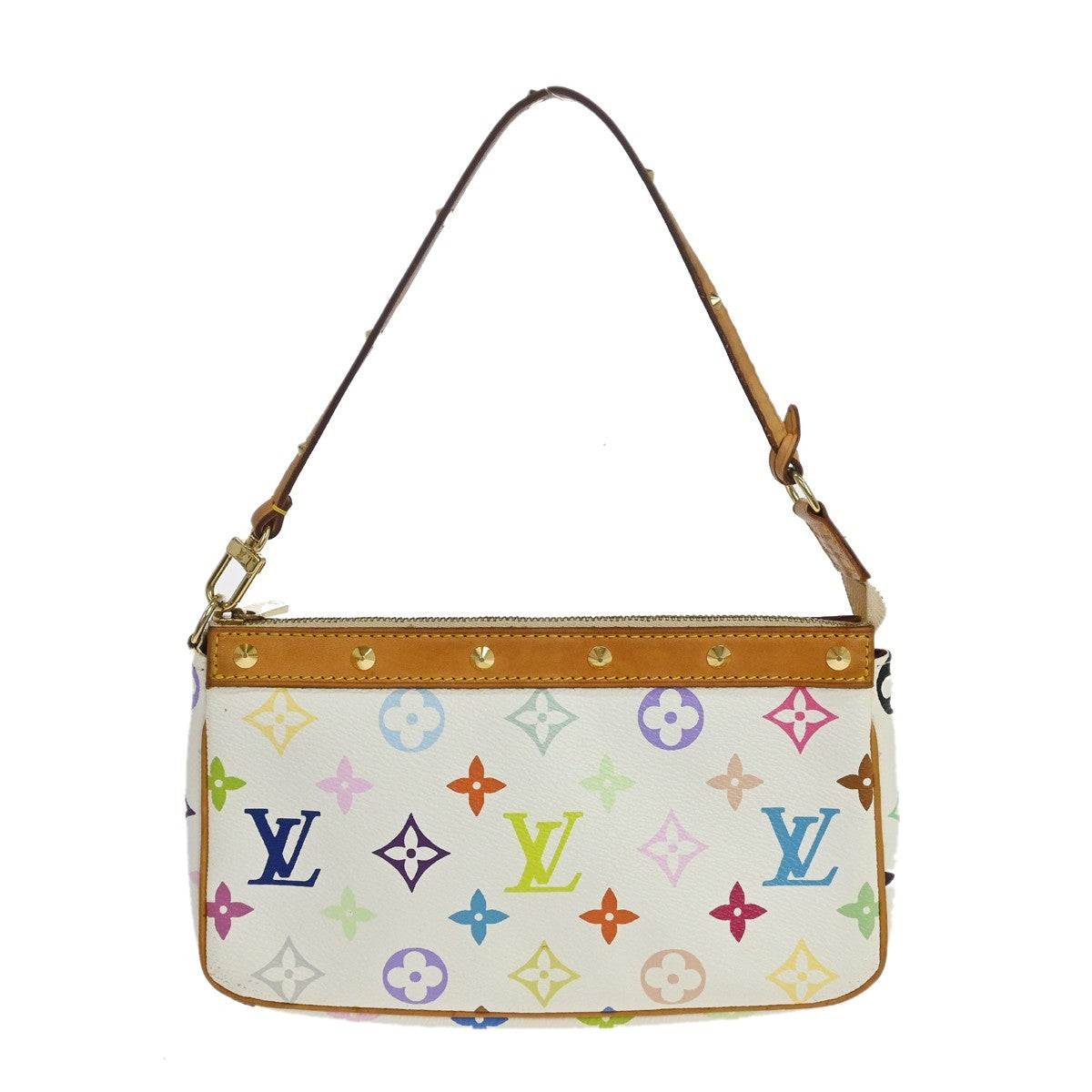 Louis Vuitton White Multicolor Pochette Accessoires