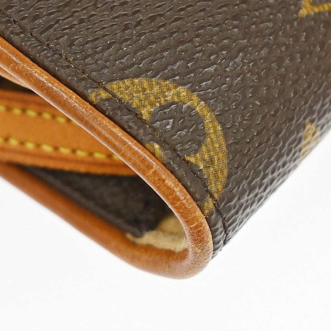 Borsa Louis Vuitton Pochette Twin GM Crossbody Bag Vintage in Monogram Canvas, Leather Marrone