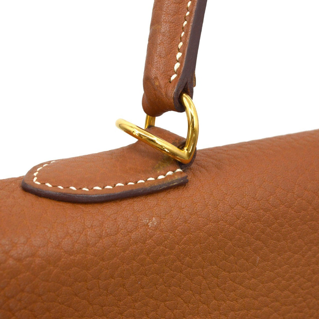 Borsa Hermès Kelly 35 Sellier 2way Vintage in Pelle Fjord Gold