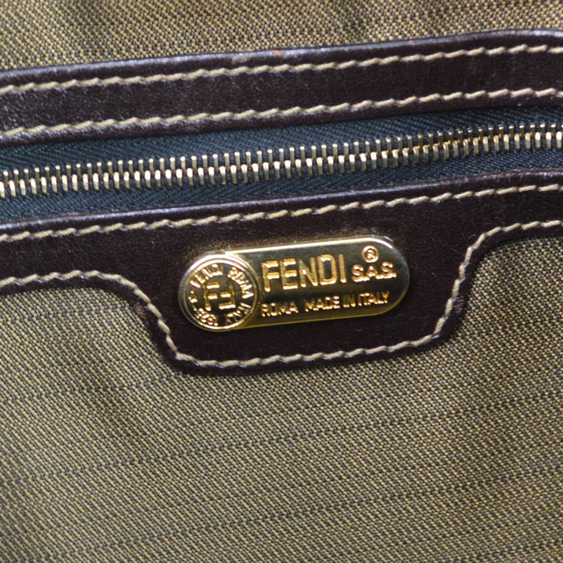 Borsa Fendi Zucca Vintage in Tela Marrone
