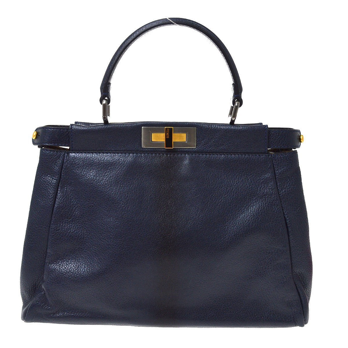 Fendi Navy Peekaboo Handbag