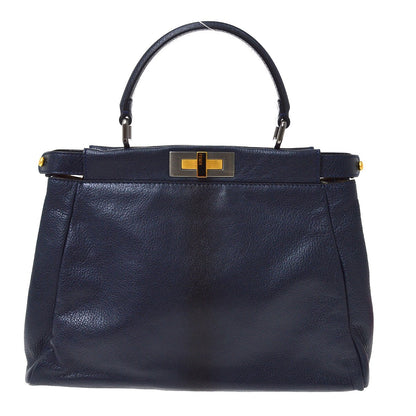Fendi Navy Peekaboo Handbag
