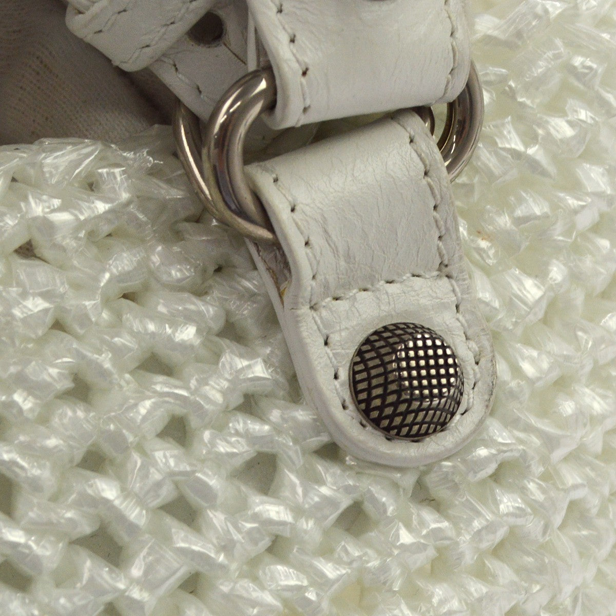 Balenciaga White Le Cagole Panier S Tote Bag Vintage