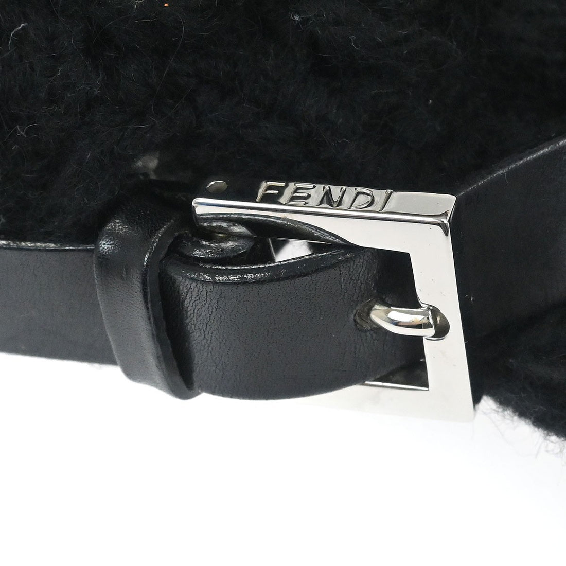 Fendi Baguette Vintage in Black Wool Handbag