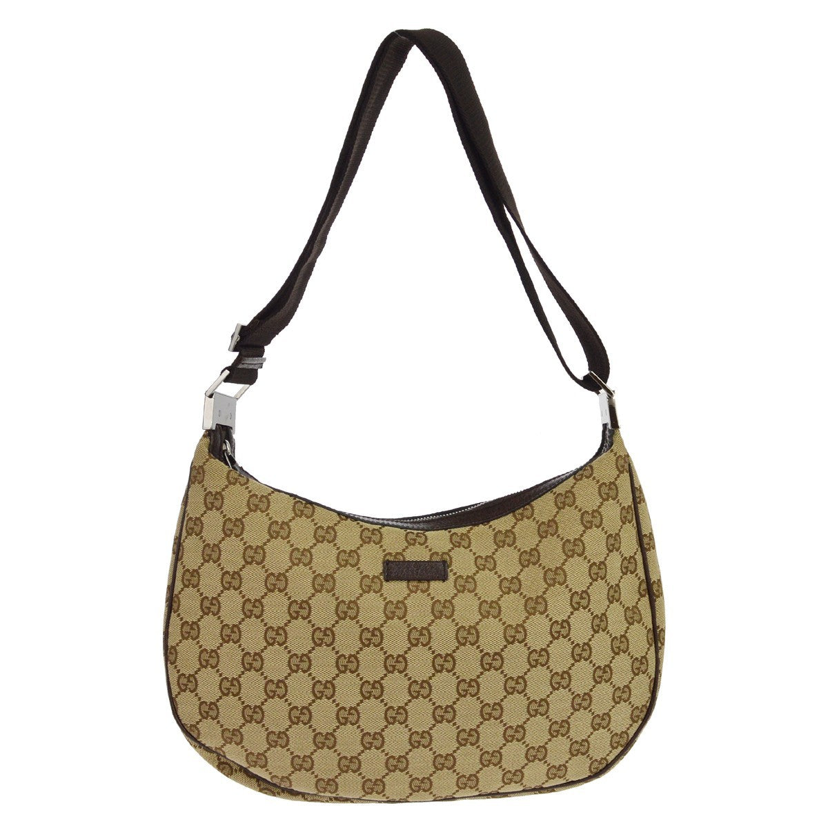 Borsa Gucci a Tracolla GG Vintage in Tela Marrone