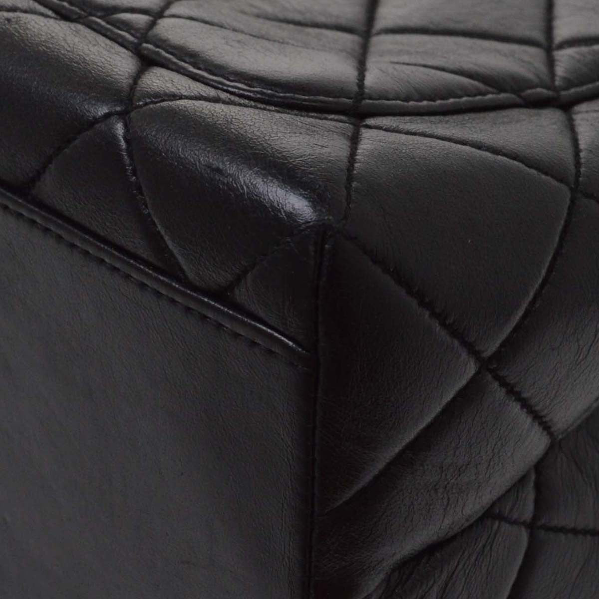 Chanel Black Lambskin Top Handle Handbag