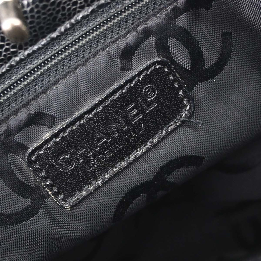 Borsa Chanel Tote 2way Vintage in Pelle di Vitello Nera
