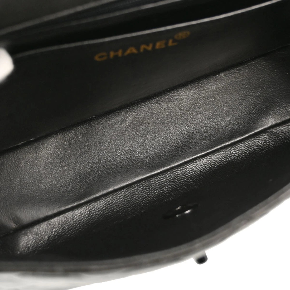 Borsa Chanel Single Flap Vintage in Pelle di Agnello Nera