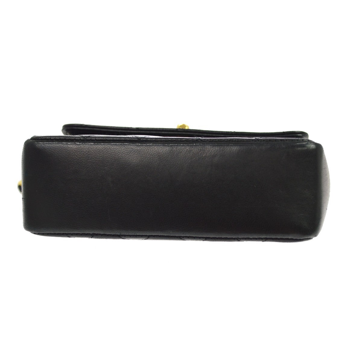 Chanel Black Lambskin Straight Flap Shoulder Bag