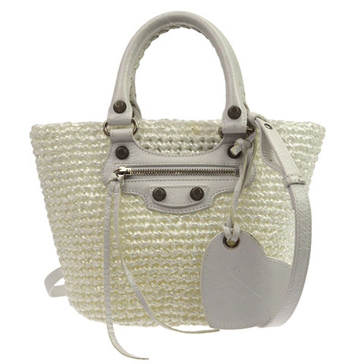 Balenciaga White Le Cagole Panier S Tote Bag Vintage