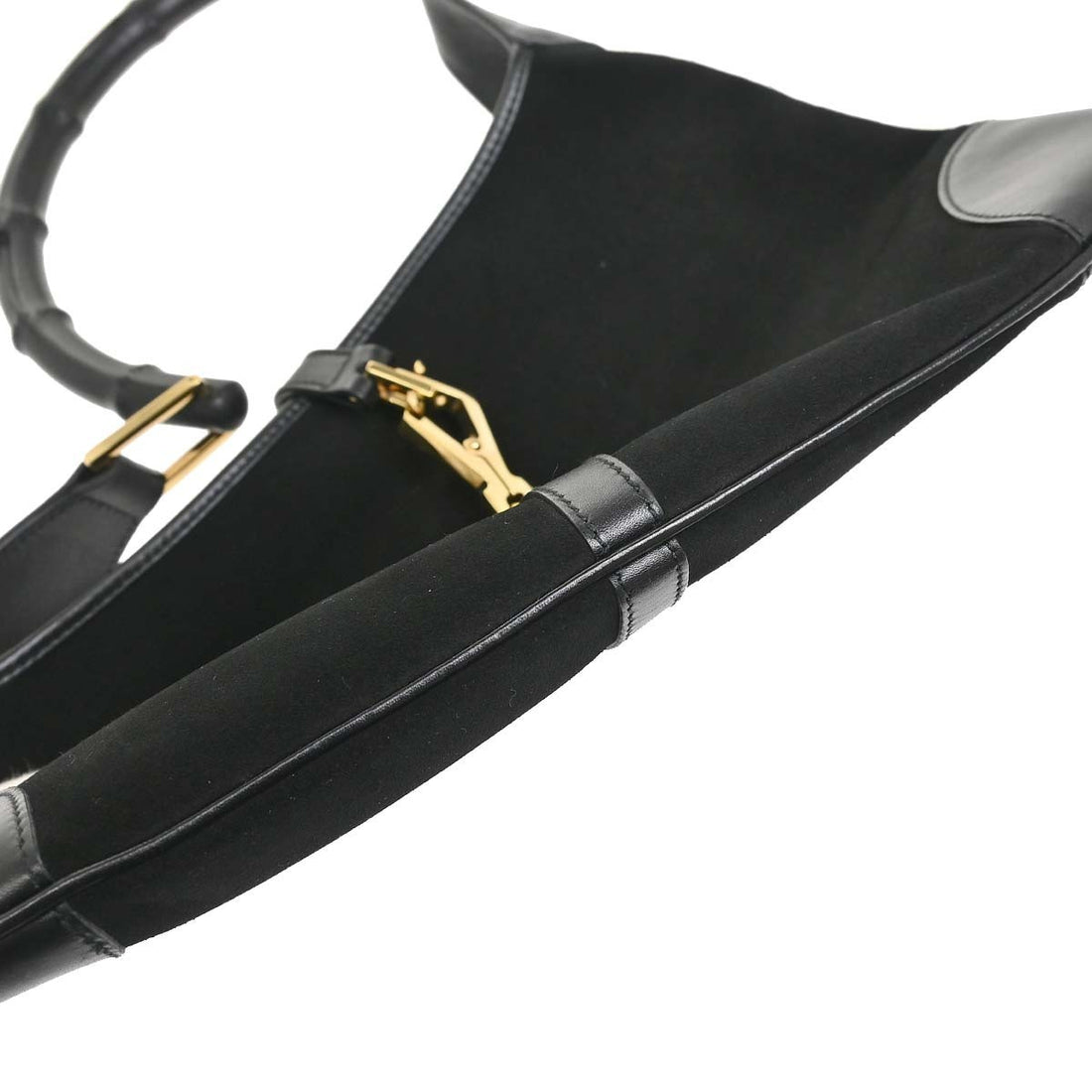 Borsa Gucci Bamboo Hobo Vintage in Camoscio Nero